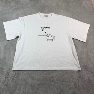 Zucca x Ken Kagami T-Shirt Men Large White Sleeping Crewneck Box Oversize